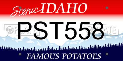 PST558 Idaho License Plate
