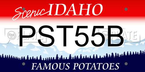 PST55B Idaho License Plate