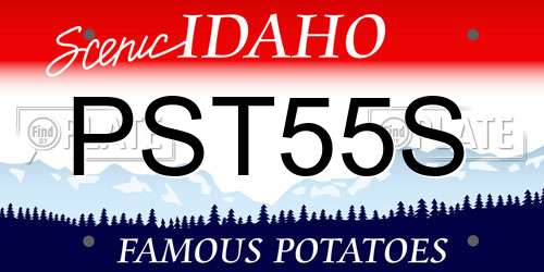PST55S Idaho License Plate