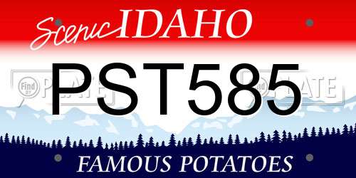 PST585 Idaho License Plate