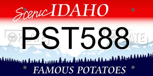 PST588 Idaho License Plate