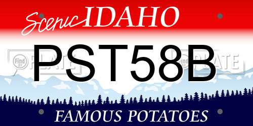 PST58B Idaho License Plate