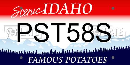 PST58S Idaho License Plate