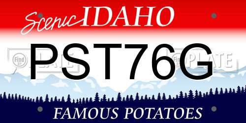 PST76G Idaho License Plate