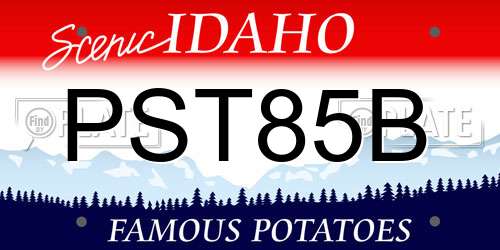 PST85B Idaho License Plate