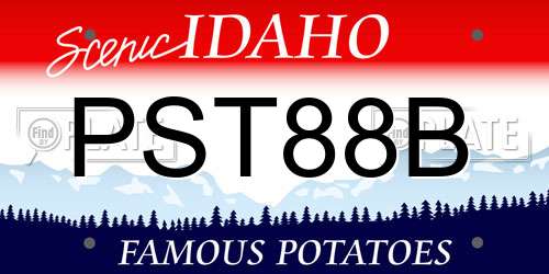 PST88B Idaho License Plate
