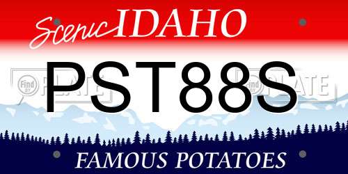 PST88S Idaho License Plate