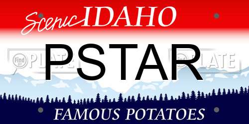 PSTAR Idaho License Plate
