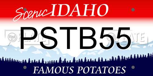 PSTB55 Idaho License Plate