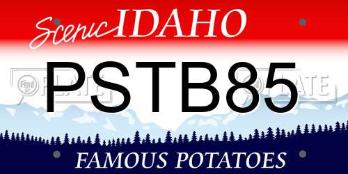 PSTB85 Idaho License Plate