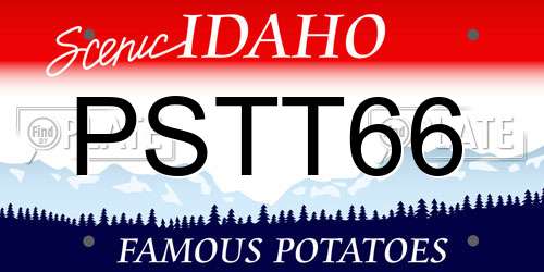 PSTT66 Idaho License Plate