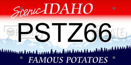 PSTZ66 Idaho License Plate