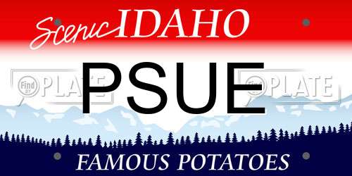PSUE Idaho License Plate