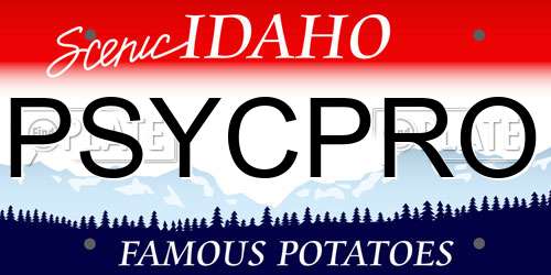 PSYCPRO Idaho License Plate