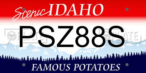 PSZ88S Idaho License Plate