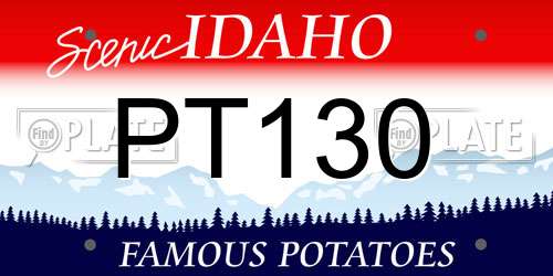 PT130 Idaho License Plate