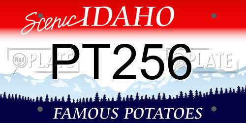 PT256 Idaho License Plate