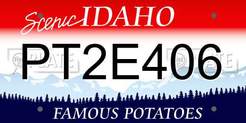 PT2E406 Idaho License Plate