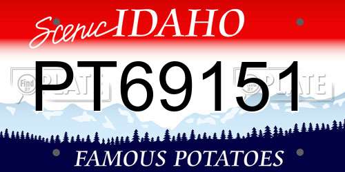 PT69151 Idaho License Plate