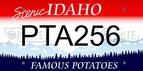 PTA256 Idaho License Plate