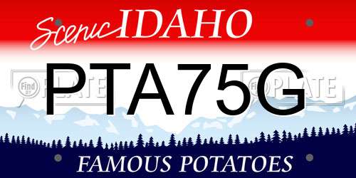 PTA75G Idaho License Plate