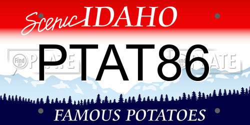 PTAT86 Idaho License Plate