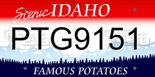 PTG9151 Idaho License Plate