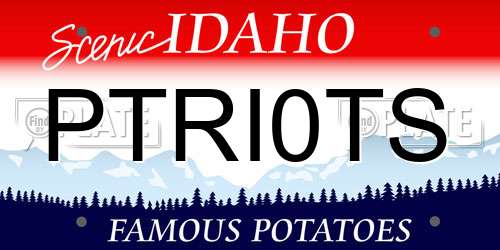 PTRI0TS Idaho License Plate