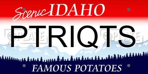 PTRIQTS Idaho License Plate