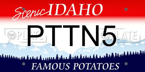 PTTN5 Idaho License Plate