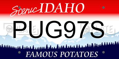PUG97S Idaho License Plate