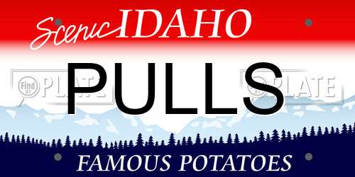 PULLS Idaho License Plate