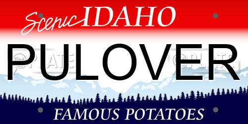 PULOVER Idaho License Plate