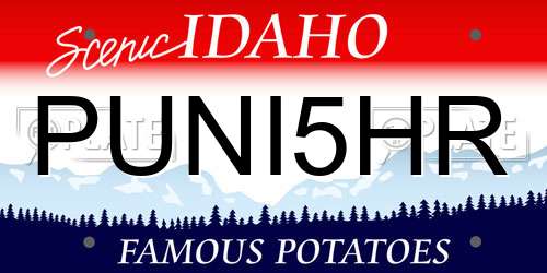PUNI5HR Idaho License Plate