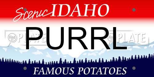 PURRL Idaho License Plate
