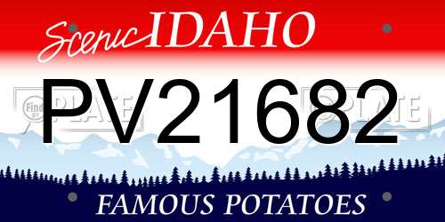 PV21682 Idaho License Plate