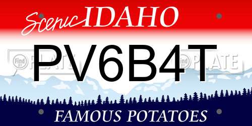 PV6B4T Idaho License Plate