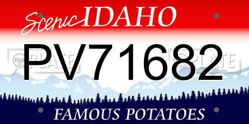 PV71682 Idaho License Plate