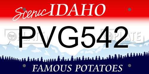 PVG542 Idaho License Plate