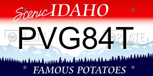 PVG84T Idaho License Plate