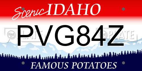 PVG84Z Idaho License Plate
