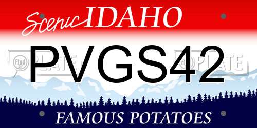 PVGS42 Idaho License Plate