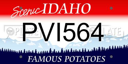 PVI564 Idaho License Plate