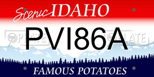 PVI86A Idaho License Plate