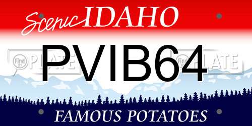 PVIB64 Idaho License Plate