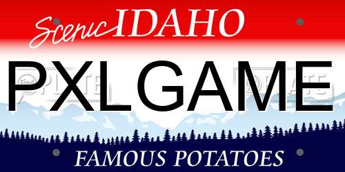 PXLGAME Idaho License Plate