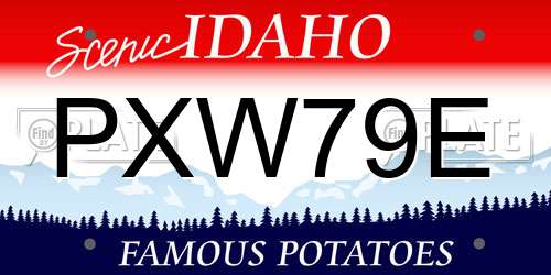 PXW79E Idaho License Plate