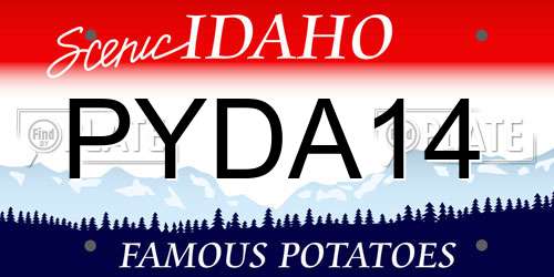 PYDA14 Idaho License Plate