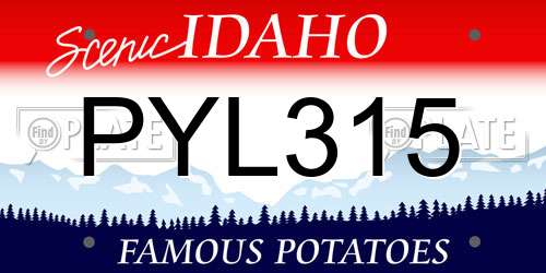 PYL315 Idaho License Plate
