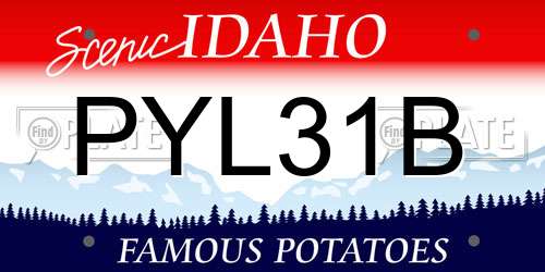 PYL31B Idaho License Plate